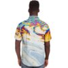 Back of the rave button-down shirt with the colorful marbled design