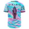 Back view of pastel holographic jersey with mystic hand and cube graphic