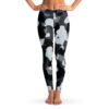 Black and gray camo rave leggings, model front view with hands on hips