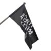 Anti Riddim Riddim Club flag on pole flowing in wind against white background