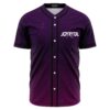 Joyryde starry galaxy rave baseball jersey front view with purple magenta speckled print