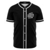 Anti Riddim Riddim Club graphic on chest of black button-up rave jersey front view
