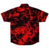 Back view of the rave button-down shirt showing the vibrant marbled pattern