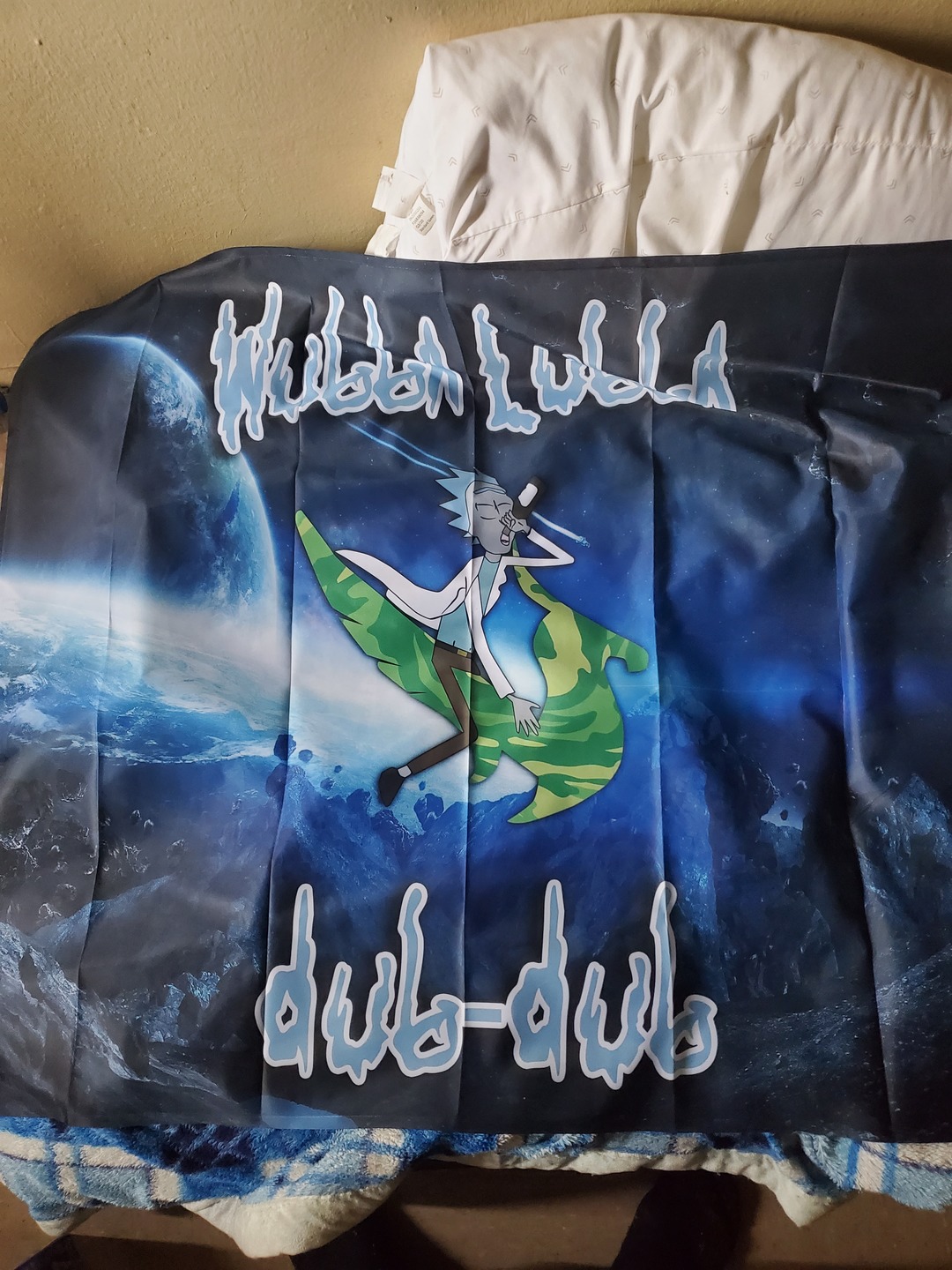 RICK AND MORTY WUBBA LUBBA FLAG photo review