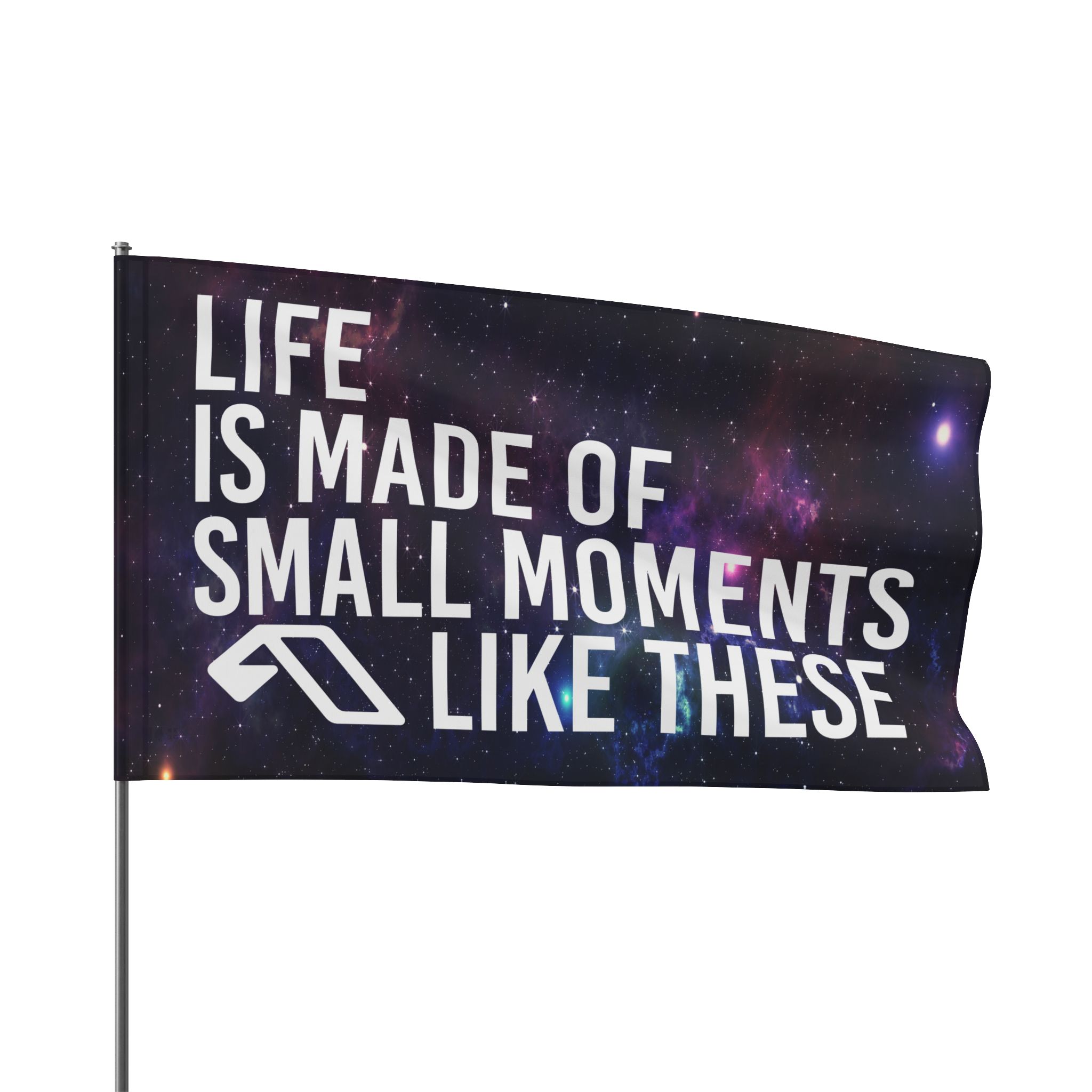 Anjunabeats Black Galaxy Motivational Quote Rave Flag - Image 3
