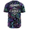 Back view of paisley jersey with SLANDER text and eye diamond emblem
