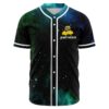Subtronics baseball jersey in black galaxy starfield print with yellow eye logo on chest