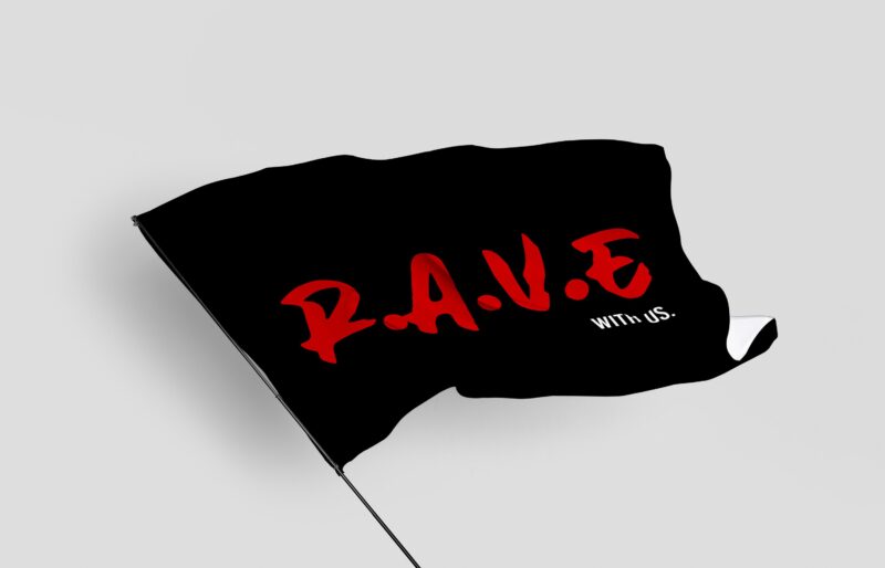 RAVE WITH US FLAG - Image 3