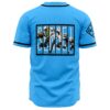 Back view of jersey showing running ninja figures spelling SENSEI in bold letters