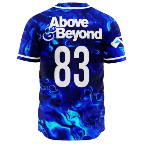 Back view of jersey showing Above & Beyond text and number 83