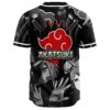 Back view of rave jersey featuring red cloud logo, anime characters, and blood drip accents