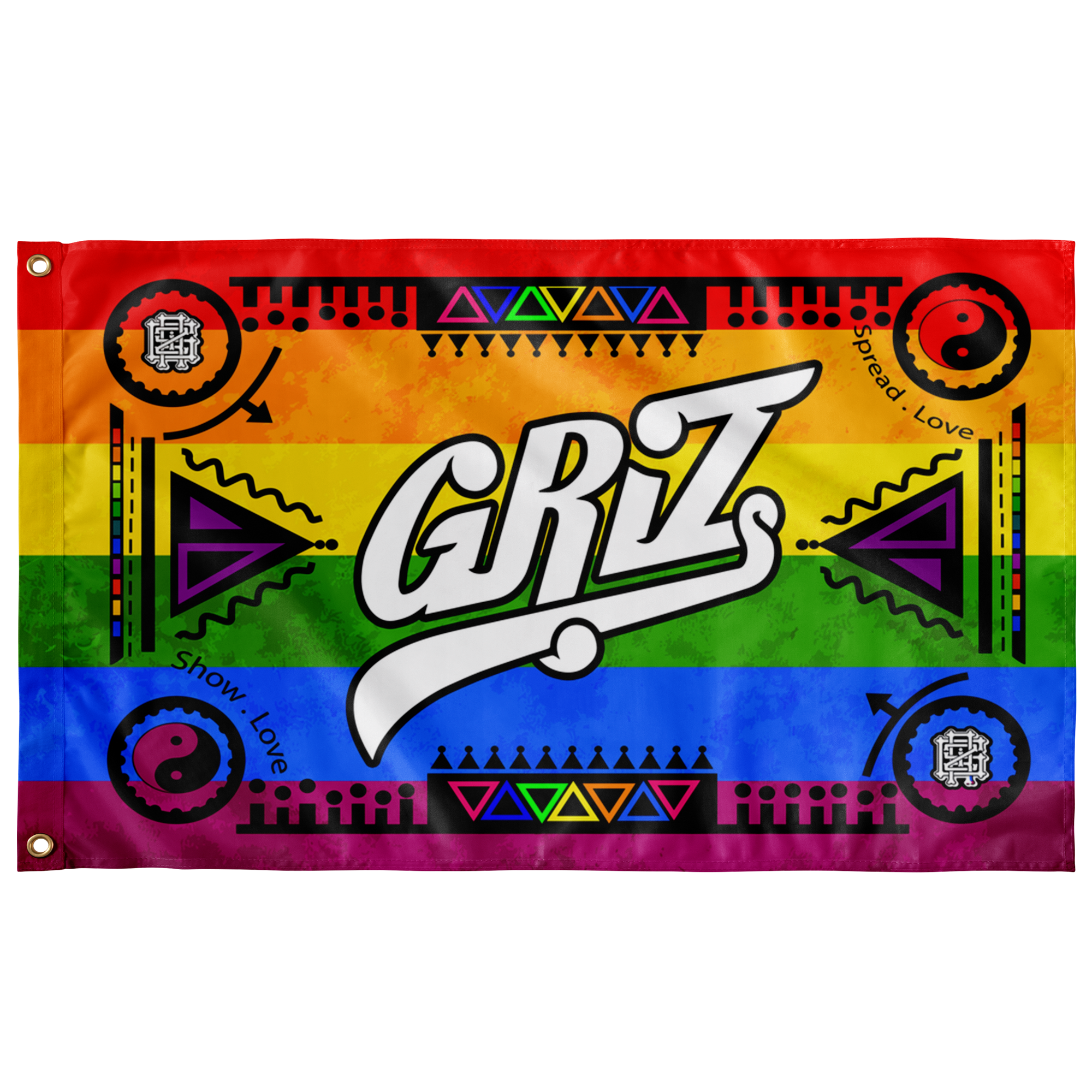 A Rave flag with Griz Print