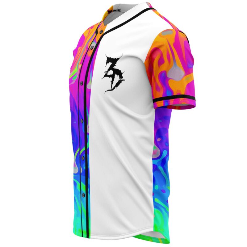 New Zeds dead deadbeats red grunge split rave baseball jersey for