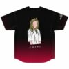 faceless figure graphic reading AWAKE on black crimson ombre jersey back view