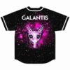 Back view of purple nebula jersey featuring glowing skeletal rabbit graphic