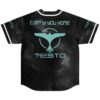 Back view of galaxy rave jersey with Carry You Home text and teal bird emblem