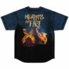 Hearts on Fire text and flaming X wing logo on jersey back view