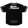 Black rave jersey back reads Above & Beyond with lyric I'll never get over you