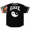 Black jersey back view with bold GRiZ text and smiling yin yang graphic