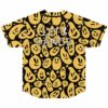 Back view of melting smiley jersey with Let's Dance lightning bolt text print