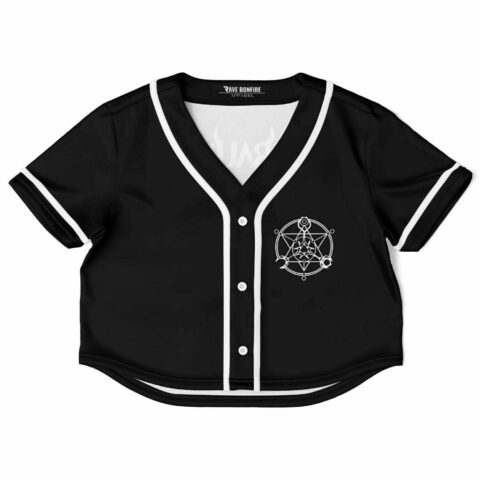 Black crop top with Marauda logo and name print