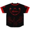 Back view showing demonic eyes and jujutsu kaisen text with cursed hand signs