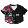 Custom flowers crop top with a Seven lions logo print