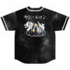 Back view of galaxy rave jersey with Japanese text and lion cloud creature graphic
