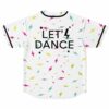 Back view of jersey showing Let's Dance text with lightning bolt accent and star icons
