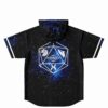 Night-sky galaxy pattern with a bold white geometric emblem on the back, hooded jersey view