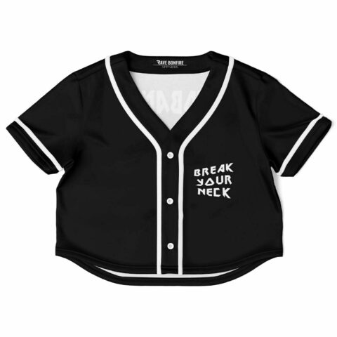 Cute black crop top with Break your Neck Print