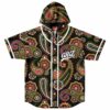 Black paisley pattern jersey with white trim and “GRiZ” chest logo, front view
