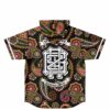 Black paisley pattern jersey showing large back emblem and “SPREAD LOVE” banner, back view