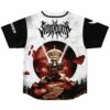 Suddendeath back print with robotic skull galaxy graphic on rave jersey