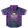 Certified Headbanger text with skull and crossbones graphic on hooded jersey back