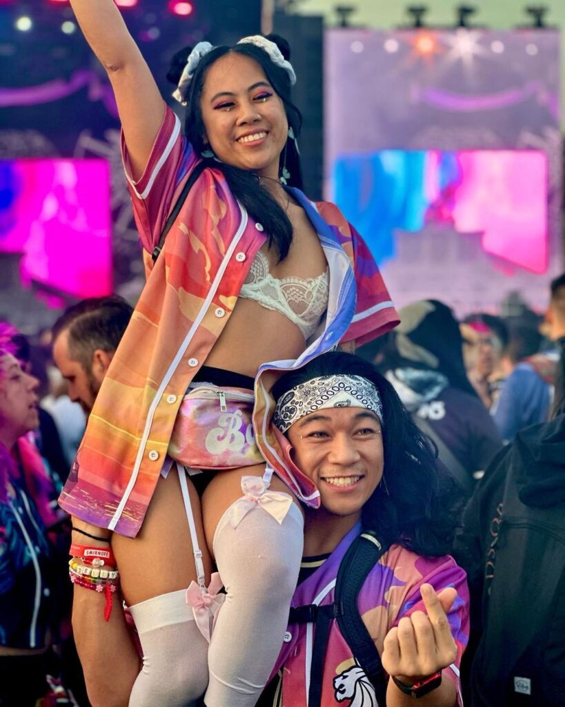 Couple with Matching Rave Jerseys