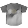 grey bass-inspired jersey back view with gold icosahedron outline centered below collar