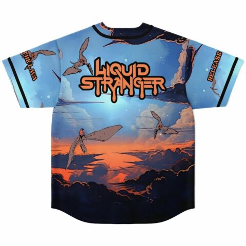 Back view showing bold text and cloudy sunset scene with winged creature riders