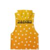 White triangle print rave sleeveless hoodie