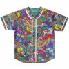 Reversible side showing colorful snorkeling scene doodle with fish and lobster characters