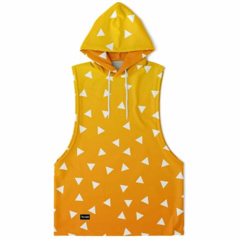 Triangle print sleeveless Thunder breathing hoodie.