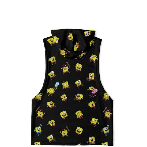 Back view hoodie showcasing playful cartoon character design
