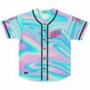 Pastel holographic swirl baseball jersey with GRiZ script on front chest