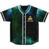 Green galaxy jersey front view with dripping cyclops logo and Subtronics text