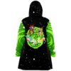 Cartoon-style portal graphic with sci-fi characters and alien creatures on cloak back