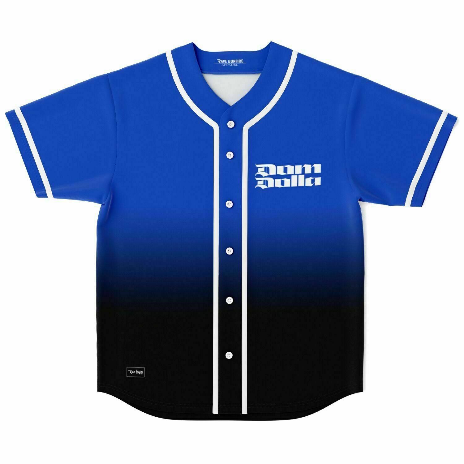 A Britany custom Baseball Jersey V1 with a black and blue design.