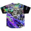 Back view of jersey showing crowd photo print and Play That Shit Again Fred text