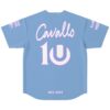 Cavallo 10 back print on sky blue festival jersey with 2013-2024 dates