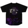 Back view of jersey with anime-inspired sword fighter graphic and came to shit up text