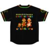 Black baseball jersey back with pixel-art character leveling up and I Level Up text